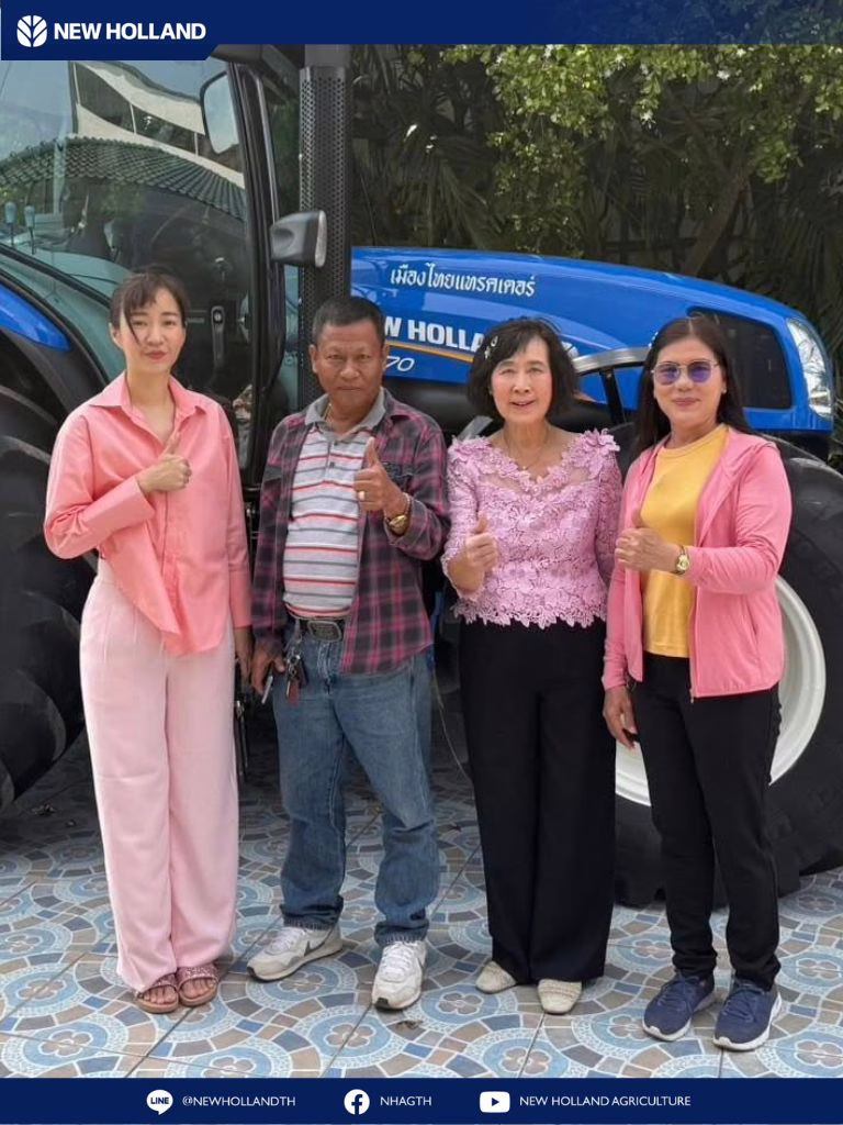 ลูกค้าตัวจริง บรรยากาศวันรับรถไถ-new-holland-T6070-plus-cab