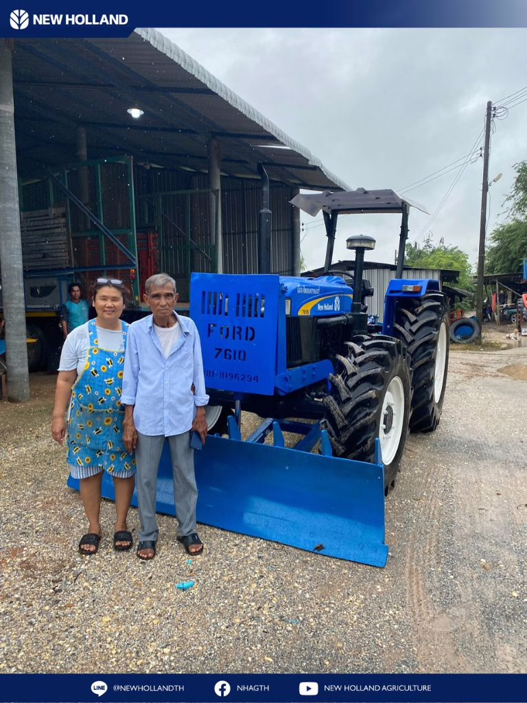 ภาพบรรยากาศการจำหน่ายรถไถ New Holland 7610s มือสอง ลูกค้าราชบุรี