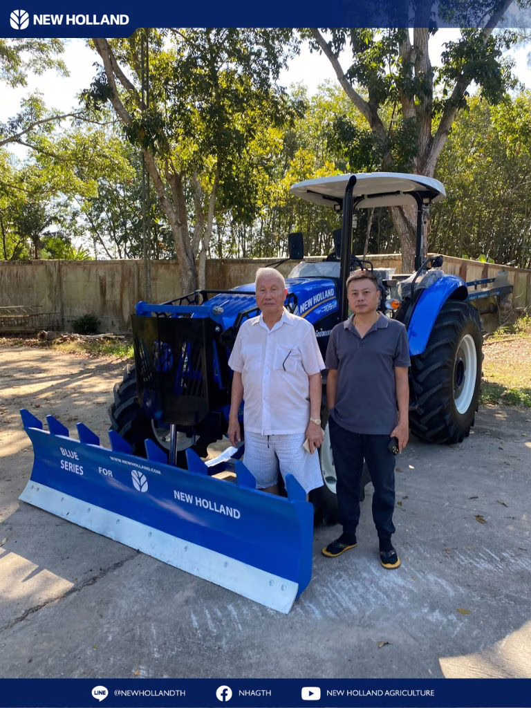 ภาพบรรยากาศการจำหน่ายรถไถ New Holland TD5.100 Rops ให้ลูกค้าจริง ส่งถึงหน้าบ้าน