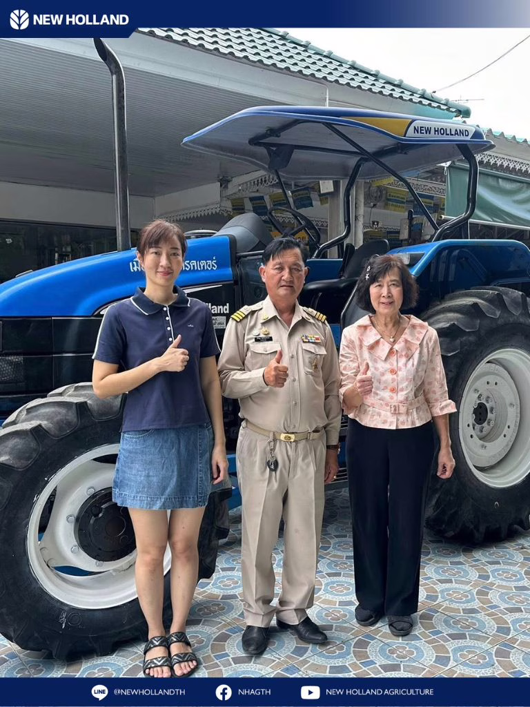 ภาพบรรยากาศการจำหน่ายรถไถ New Holland มือสอง ให้ลูกค้าจริง TS90